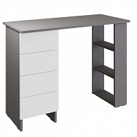 МЕБЕЛЬ-КОМПЛЕКС ЛАЙТ Стол письменный 4Я Серый шифер/Белый Модульная мебель