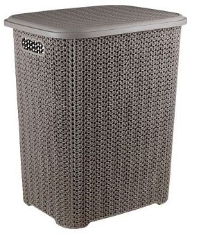 VIOLET Вязь 40л (шоколад) 204022 Корзина для белья