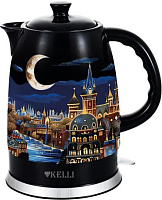 KELLI KL-1451 черн.рис.ночного города Чайник