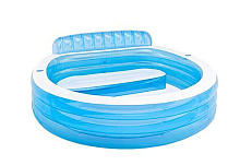 INTEX Бассейн надувной 229х218х79 см. Семейный с подголовником . (в коробке) Новинка. Арт. 57190NP Бассейн надувной INTEX Бассейн надувной 229х218х79 