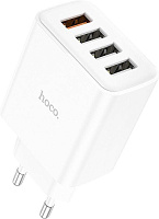 HOCO (6931474777713) C102A White СЗУ 4USB 2.1A QC3.0 быстрая зарядка СЗУ