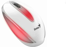 GENIUS Мышь проводная DX-Mini /1000 dpi/BlueEye/3 кнопки/для 2 рук/RGB/USB/кабель 1,5м/белый (31010025401)