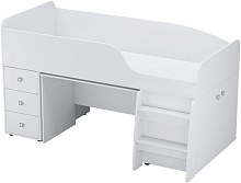 POLINI Кровать-чердак детская Polini kids Simple 4500 с рабочей зоной, белый (5кор) Кровать-чердак POLINI Кровать-чердак детская Polini kids Simple 45