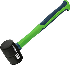 СИБРТЕХ Киянка резиновая, 225 г, черная резина, фибергласовая рукоятка 11163