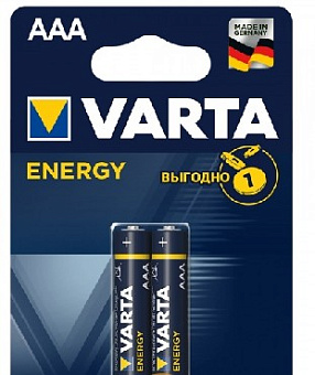 VARTA LR03 AAA BL2 ENERGY ALKALINE 1.5V (4103) (4103213412) Элементы питания