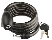 STELS Трос-замок 87306 дл. 1800 мм, диам. 12 мм, чёрный 540014*KU07551 Аксессуары для вело-техники