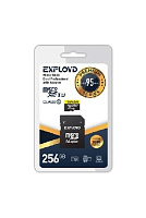 EXPLOYD MicroSDXC 256GB Class10 + адаптер SD (95MB/s) [EX256GCSDXC10UHS-1-ElU3] Карта памяти