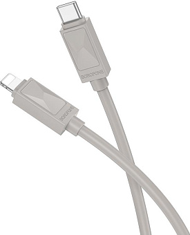 BOROFONE (6941991114861) BX109 2.4A PD 27W Type-C Lightning 8-pin 1 m серый Кабель