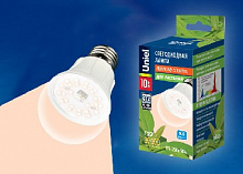 UNIEL (UL-00001820) для растений LED-A60-10W/SPFR/E27/CL PLP01WH Лампа декоративная светодиодная