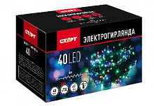 СТАРТ (14811) НГ 40LED 220V 1 реж 4м нить Гирлянда