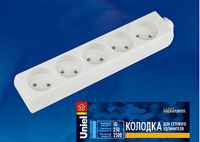 UNIEL (UL-00003325) K-CP5-10 WHITE Колодки серии General Purpose без заземления