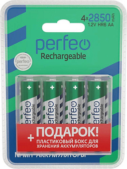 PERFEO (PF_C3319) AA2850MAH/4BL+ BOX Аккумулятор Пластик Аккумуляторы