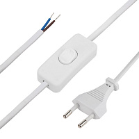 REXANT (11-1133) сетевой шнур с выкл. 2х0,75 мм2, 1.8 м белый Электроаксессуары