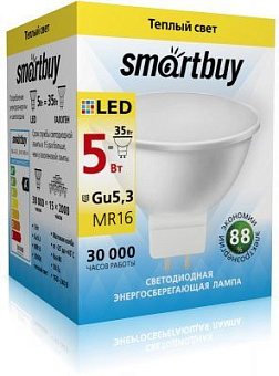 SMARTBUY (SBL-GU5_3-05-30K-N) 5W/3000K/GU5.3 Лампочка