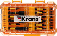 KRANZ (KR-92-0463) Набор торсионных бит с магнитным держателем и торцевыми головками, пластиковый кейс, 41 шт