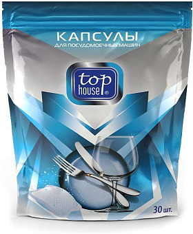 TOP HOUSE Капсулы для посудомоечных машин, 30 шт. (180353) Капсулы для посудомоечных машин, 30 шт