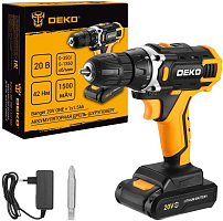 DEKO Banger 20V ONE +, 20В, 1x1.5Ач 083-1042 Аккумуляторная дрель-шуруповерт