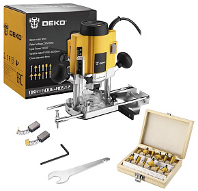 DEKO DKR1600E+набор фрез RBS12 (12 предметов) 063-4221 Фрезер