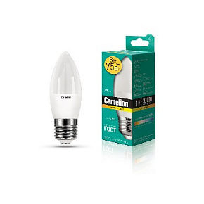 CAMELION (12389) LED8-C35/830/E27/8ВТ/3000К Лампа светодиодная