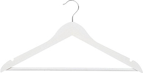 РЫЖИЙ КОТ Вешалка деревянная с перекладиной, цвет белый (311388) Вешалка