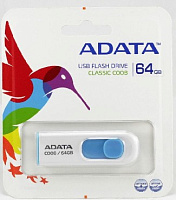 A-DATA 64GB C008 бело-синий USB флеш