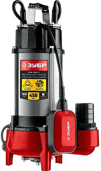 ЗУБР НПФ-450-Р 450 Вт, фекальный Фекальный насос
