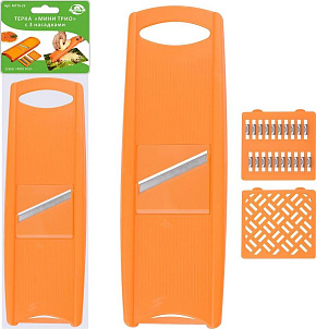 MULTIDOM МТ76-23 MULTIDOM Терка с 3 насадками "МИНИ ТРИО" МТ76-23