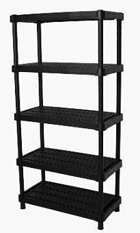 BLOCKER BR3805ЧР EXPERT вентилируемый 90*45 5 полок черный Этажерка