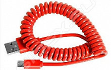 SMARTBUY (IK-12SP) RED USB - MICRO USB спиральный 1м красный USB кабель