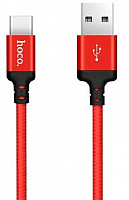 HOCO (6957531062875) X14 USB (m)-Type-C (m) 1.0м - красный/черный Кабель