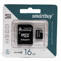 SMARTBUY (SB16GBSDCL10-01LE) MicroSDHC16GB Class10 LE + адаптер Карта памяти