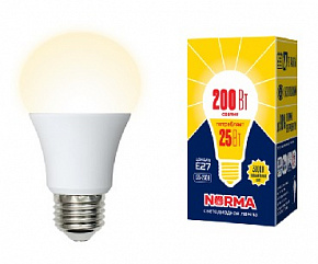 VOLPE (UL-00004469) LED-A70-25W/3000K/E27/FR/NR Форма A матовая Серия Norma 3000K Лампа светодиодная