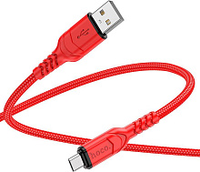 HOCO (6931474794093) X59m 2мUSB 2.4A microUSB красный - 2,0m Кабель