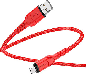 HOCO (6931474794093) X59m USB 2.4A microUSB 2м красный Кабель