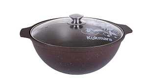 KUKMARA кмк47а а/пр литой 4,5л д/плова стекл/кр Кофейный мрамор Казан