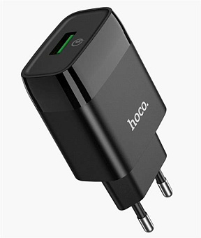 HOCO (6931474732507) СЗУ HOCO C72Q Glorious single port charger черный СЗУ HOCO (6931474732507) СЗУ HOCO C72Q Glorious single port charger черный