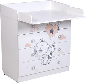 ФЕЯ Комод Фея 1580 Слоник, белый (1 кор) Комод ФЕЯ Комод Фея 1580 Слоник, белый (1 кор)