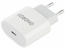 ENERGY ET-35, USB-С Type-C, 18 Ватт, цвет - белый 104293 Сетевое зарядное устройство