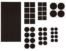 РЫЖИЙ КОТ Накладки-протекторы для мебели самоклеящиеся, 45шт набор, коричневый РЫЖИЙ КОТ Накладки-протекторы для мебели самоклеящиеся, 45шт набор, кор