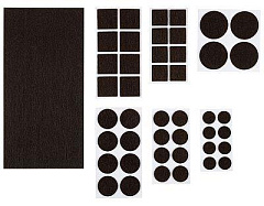 РЫЖИЙ КОТ Накладки-протекторы для мебели самоклеящиеся, 45шт набор, коричневый Накладки-протекторы