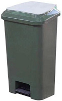 ТАРА.РУ МКТ 60 зеленый ПП мусорный полимерный 60л., в комплекте, с педалью, с пакетодерж. (36518) Контейнер ТАРА.РУ МКТ 60 зеленый ПП мусорный полимер