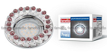 FAMETTO (10549) DLS-P115 GU5.3 CHROME/CLEAR+PURPLE ЭЛЕКТРИКА