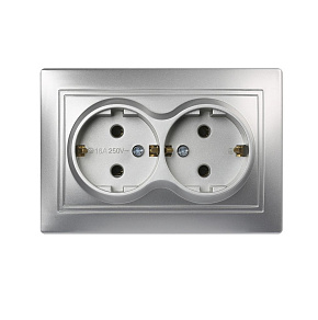 SMARTBUY (SBE-01s-16-S2-Z-c) Венера, 1-местная, серебро Розетка