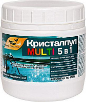 КРИСТАЛПУЛ MULTI 5 в 1 для бассейнов, табл. 20 г, банка 0,5 кг 107662 Дезинфицирующее средство
