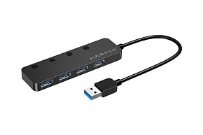 HARPER HUB-04MB Black USB ХАБЫ