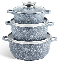 EDENBERG EB-8020 лит.алюм. (6 предметов) Набор посуды