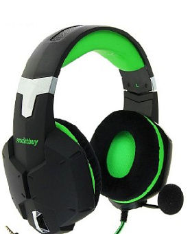 SMARTBUY (SBHG-2100) RUSH VIPER черно-зеленый Наушники-гарнитура