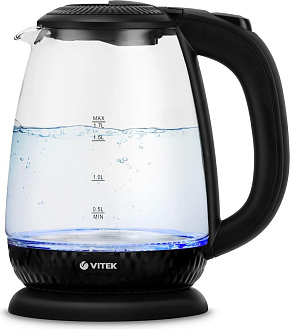 VITEK VT-7074 (1,7л. стекло) Чайник электрический