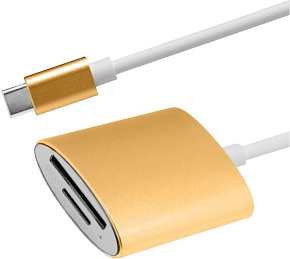 АТОМ (31050) USB Type-C-Micro SD\TF, золотой
