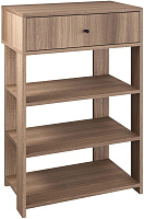 МЕБЕЛЬ-КОМПЛЕКС ЛАЙТ Тумба для обуви с ящиком Шимо темный (1 кор.) Модульная мебель